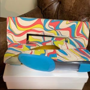 ‼️New‼️ Nine West Flats & Clutch